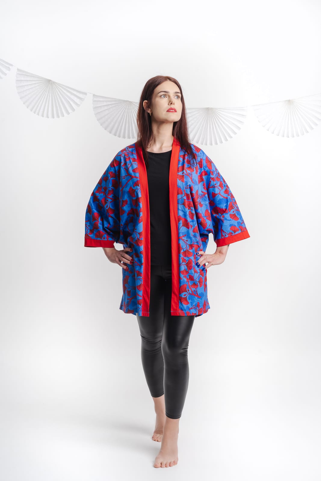Blue Ginkgo Kimono
