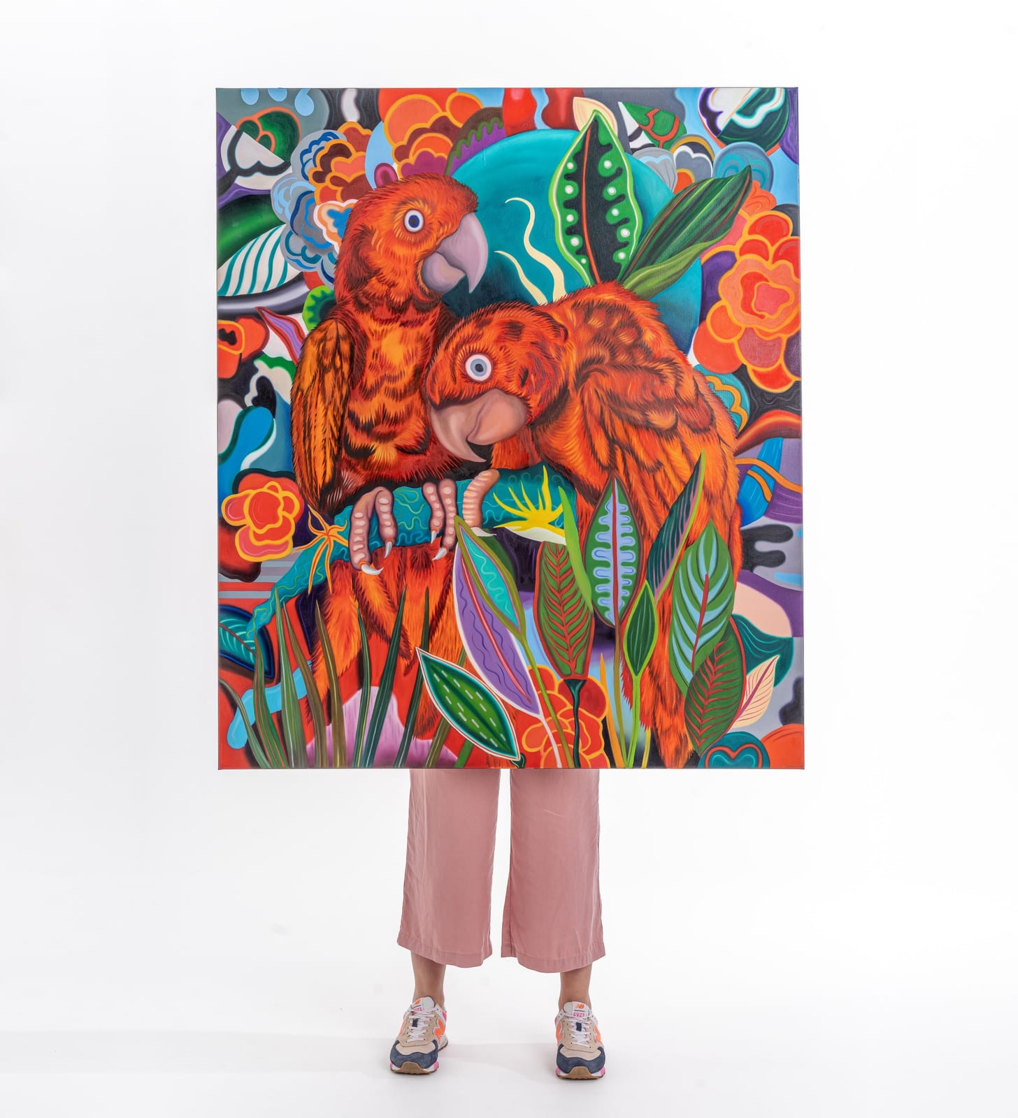Parrots in Love — Original Painting